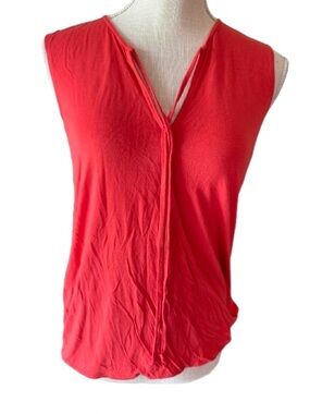 CAbi Sleeveless V-Neck Tank in Bright Orange